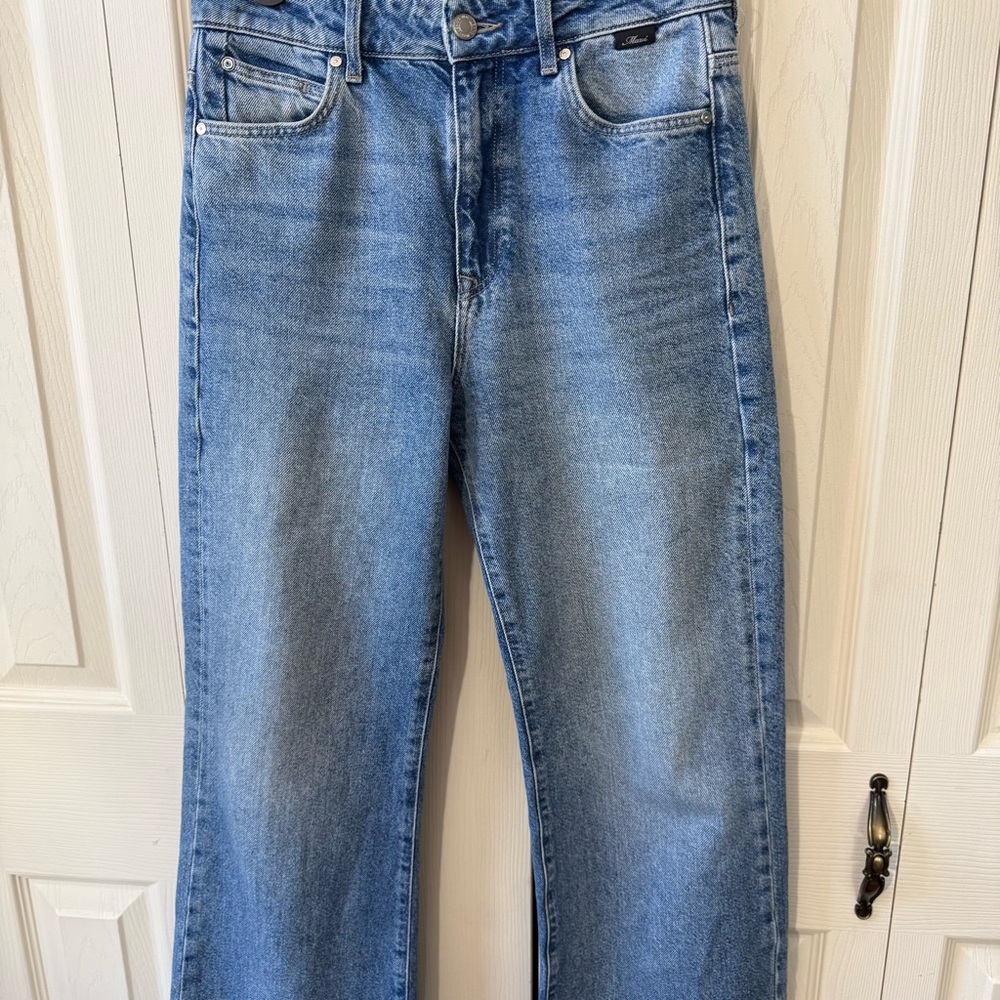 Mavi Jeans Aria High Rise Wide Leg Distressed Hem Womens Size 24 - Picture 4 of 12
